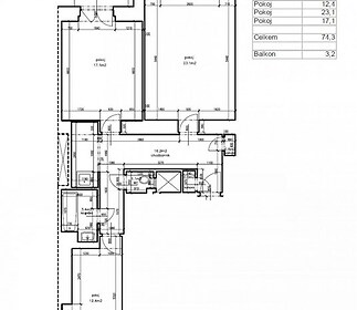 Prodej bytu 3+kk o 74,3 m²