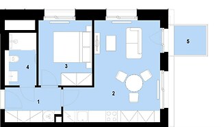 Praktické 2+kk s balkonem