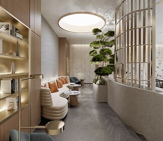 The Crestmark - library lounge