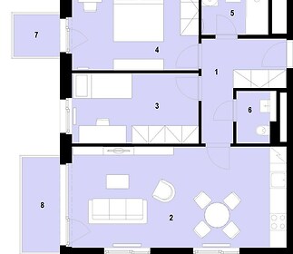 Prostorné 3+kk s balkonem