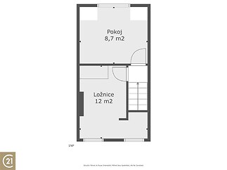 Podkroví se dvěma pokoji