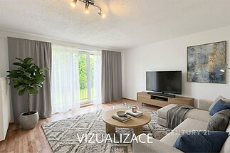vizualizace obývací pokoj