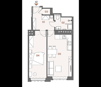 Prostorný byt 2+kk na Žižkově