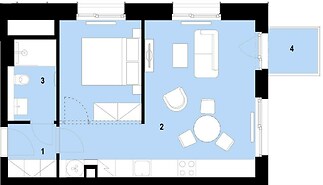 Praktické 2+kk s balkonem