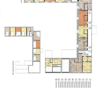 půdorys 2NP s výměrami