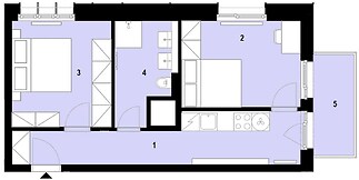 Praktické 2+kk s balkonem