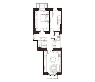 Prostorný byt 3+kk s balkonem, 3. NP