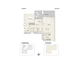 The Crestmark - floor plan unit 1701