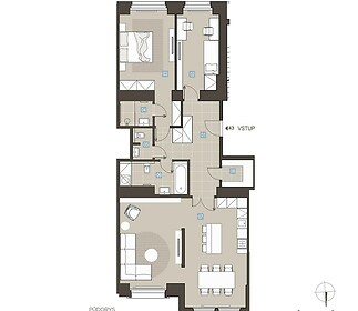 Bytová jednotka 43 ve stavu FIT OUT