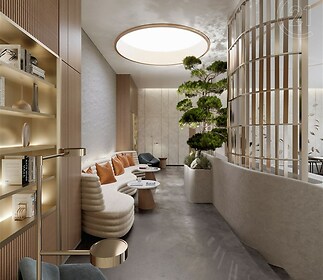 The Crestmark - library lounge