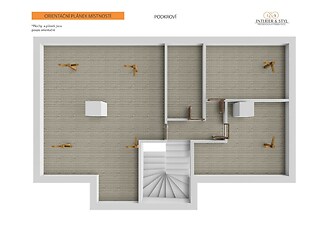 Podkroví - 3D plán
