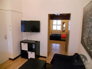 interiér prostor s přirozené světlo, televize, a dřevěná podlaha