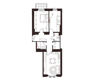 Prosvětlený byt 2+kk s balkonem, 4. NP