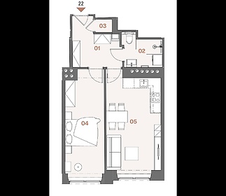 Prostorný byt 2+kk na Žižkově