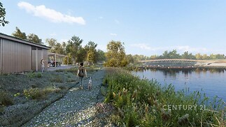 Vizualizace plánovaného parku Soutok – zdroj: IPR Praha / hl. m. Praha (ilustrační)