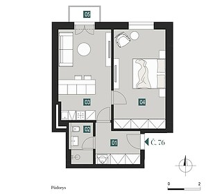 Bytová jednotka č. 76