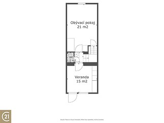 Přízemí se vchodem a zádveřím