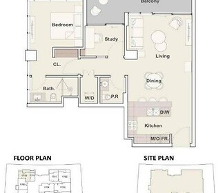 The Crestmark - floor plan unit 1710