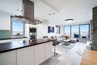 KK, obývací pokoj s výhledem - terasa