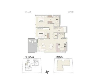 The Crestmark - floor plan unit 1709