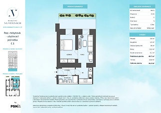 Ubytovací jednotka 2+kk na  Letné