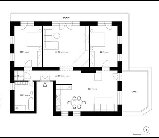 Prodej apartmánu č. 22, 4+kk, 178,8 m² ve stavu Shell & Core