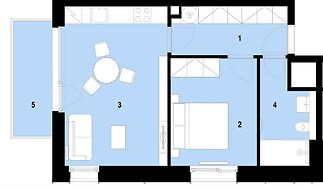 Praktické 2+kk s balkonem