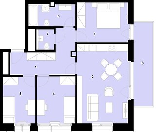 Velkorysé 4+kk s balkonem