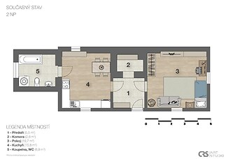 aktuální stav obytné patro