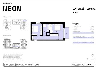 Investiční byt 2+1 v projektu rezidenci BRNO JEDNA