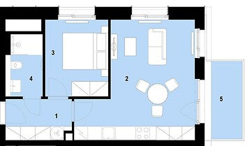 Praktické 2+kk s balkonem