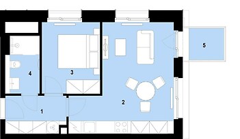 Praktické 2+kk s balkonem