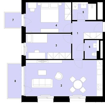 Prostorné 3+kk s balkonem