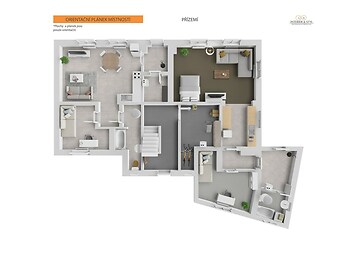 Přízemí - 3D plán