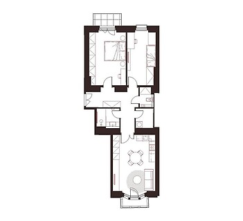 Prostorný byt 3+kk s balkonem, 3. NP