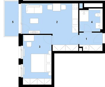 Praktické 2+kk s balkonem