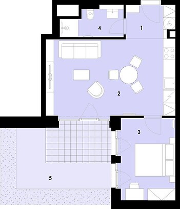 Praktické 2+kk s předzahrádkou