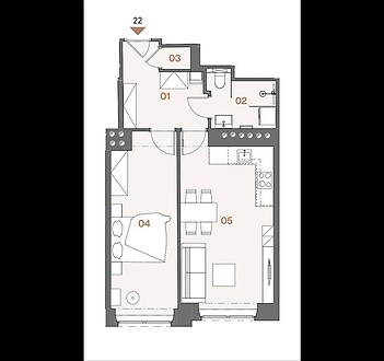 Prostorný byt 2+kk na Žižkově