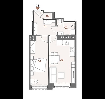 Prostorný byt 2+kk na Žižkově