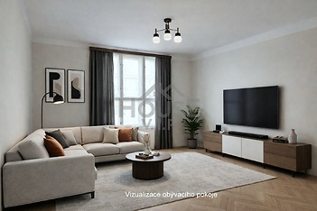 Vizualizace obývacího pokoje