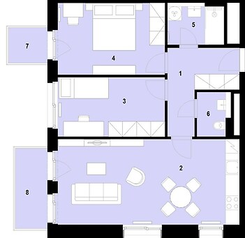 Prostorné 3+kk s balkonem