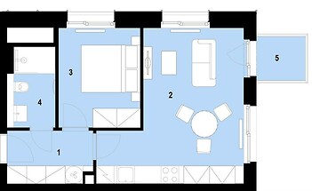 Praktické 2+kk s balkonem