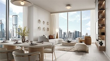 One River Point - typical living room