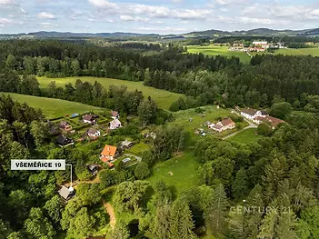 Chata Všeměřice pohled shora
