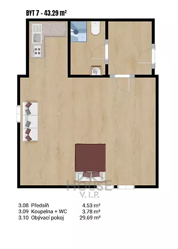 FLOOR PLAN 3. NP 1kk